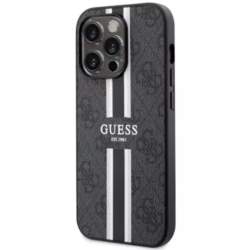 Etui Guess GUHMP14LP4RPSK na iPhone 14 Pro 6,1" pevný obal 4G Printed Stripes MagSafe