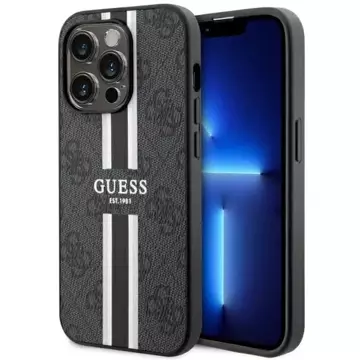 Etui Guess GUHMP14LP4RPSK na iPhone 14 Pro 6,1" pevný obal 4G Printed Stripes MagSafe