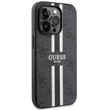 Etui Guess GUHMP14LP4RPSK na iPhone 14 Pro 6,1" pevný obal 4G Printed Stripes MagSafe