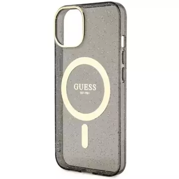 Etui Guess GUHMP14SHCMCGK pro iPhone 14 6,1" pevný obal Glitter Gold MagSafe