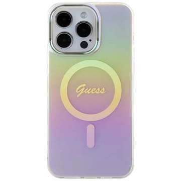 Etui Guess GUHMP15LHITSP pro iPhone 15 Pro 6,1" růžové/růžové pevné pouzdro IML Iridescent MagSafe