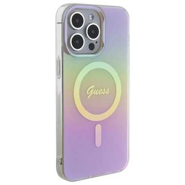 Etui Guess GUHMP15LHITSP pro iPhone 15 Pro 6,1" růžové/růžové pevné pouzdro IML Iridescent MagSafe