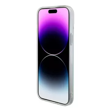 Etui Guess GUHMP15XHITSQ pro iPhone 15 Pro Max turkusově/tyrkysové pevné pouzdro IML Iridescent MagSafe