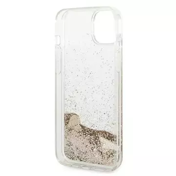 Etui Guess GUOHCP14MGLHFLGO do Apple iPhone 14 Plus 6,7" zlatý/zlatý pevný obal Glitter Charms