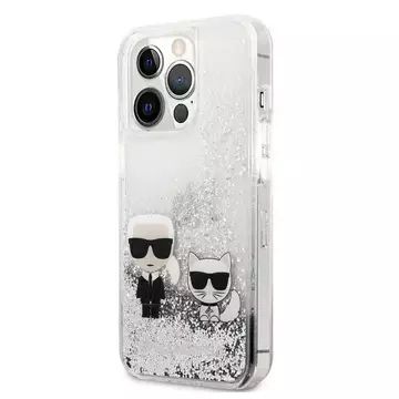 Etui Karl Lagerfeld KLHCP13LGKCS do 13 Pro / 13 6,1" pevné pouzdro Liquid Glitter Karl