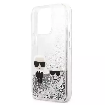 Etui Karl Lagerfeld KLHCP13LGKCS do 13 Pro / 13 6,1" pevné pouzdro Liquid Glitter Karl