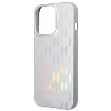 Etui Karl Lagerfeld KLHCP14LLGMMSV3 pro iPhone 14 Pro 6,1" pevné pouzdro Monogram Iridescent