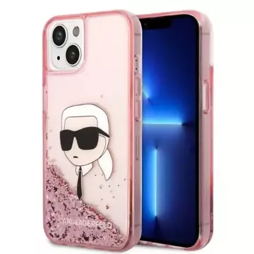 Etui Karl Lagerfeld KLHCP14MLNKHCP pro iPhone 14 Plus 6,7" pevný obal Glitter Karl Head