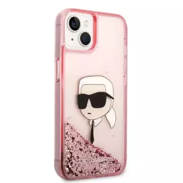 Etui Karl Lagerfeld KLHCP14MLNKHCP pro iPhone 14 Plus 6,7" pevný obal Glitter Karl Head