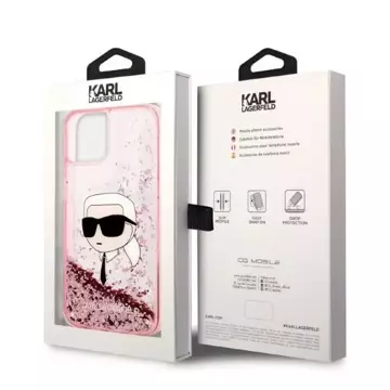 Etui Karl Lagerfeld KLHCP14MLNKHCP pro iPhone 14 Plus 6,7" pevný obal Glitter Karl Head