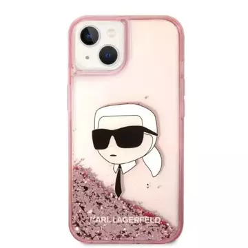 Etui Karl Lagerfeld KLHCP14MLNKHCP pro iPhone 14 Plus 6,7" pevný obal Glitter Karl Head