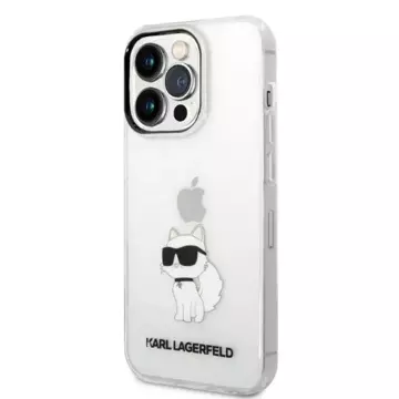 Etui Karl Lagerfeld KLHCP14XHNCHTCT pro iPhone 14 Pro Max 6,7" pevné pouzdro Ikonik Choupette transparentní