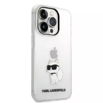 Etui Karl Lagerfeld KLHCP14XHNCHTCT pro iPhone 14 Pro Max 6,7" pevné pouzdro Ikonik Choupette transparentní