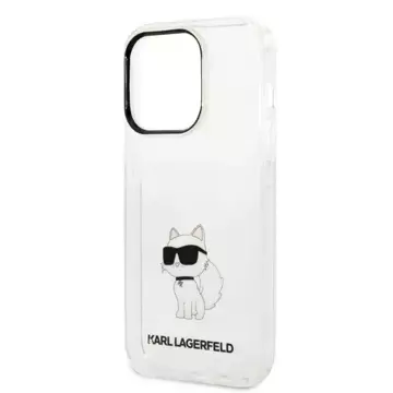 Etui Karl Lagerfeld KLHCP14XHNCHTCT pro iPhone 14 Pro Max 6,7" pevné pouzdro Ikonik Choupette transparentní