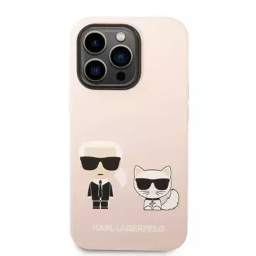 Etui Karl Lagerfeld KLHMP14LSSKCI pro iPhone 14 Pro 6,1" pevný obal silikonový Karl