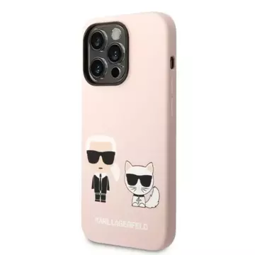 Etui Karl Lagerfeld KLHMP14LSSKCI pro iPhone 14 Pro 6,1" pevný obal silikonový Karl