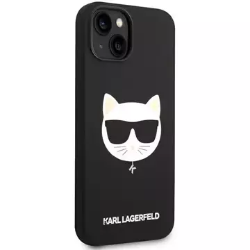 Etui Karl Lagerfeld KLHMP14MSLCHBK pro iPhone 14 Plus 6,7" pevné pouzdro silikonová chupette hlava Magsafe