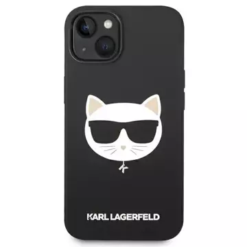 Etui Karl Lagerfeld KLHMP14MSLCHBK pro iPhone 14 Plus 6,7" pevné pouzdro silikonová chupette hlava Magsafe