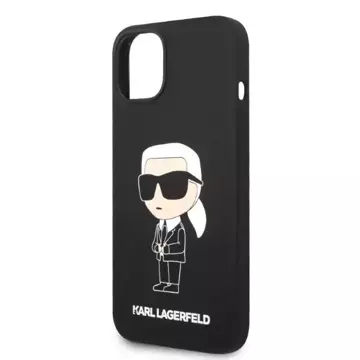 Etui Karl Lagerfeld KLHMP14MSNIKBCK na iPhone 14 Plus 6,7" pevný obal silikonový Ikonik Magsafe černý/černý