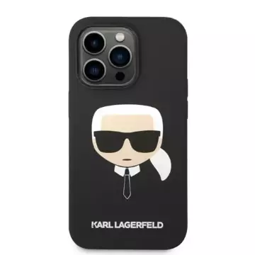 Etui Karl Lagerfeld KLHMP14XSLKHBK pro iPhone 14 Pro Max 6,7" pevný obal silikonový Karl`s Head Magsafe černý/černý