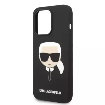 Etui Karl Lagerfeld KLHMP14XSLKHBK pro iPhone 14 Pro Max 6,7" pevný obal silikonový Karl`s Head Magsafe černý/černý