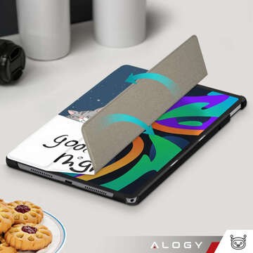 Etui Lenovo Tab M11 10,95" TB330FU / TB330XU / TB331FC obudovaná na tablet Pouzdro Alogy Obal knihy Sleeping Cat