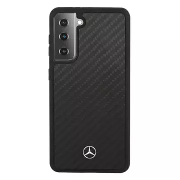 Etui Mercedes MEHCS21MRCABK nebo Samsung Galaxy S21 Plus G996 karbonový pevný obal Dynamic Line