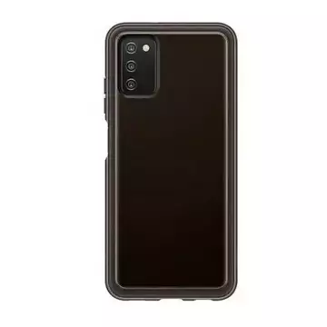 Etui Samsung EF-QA038TB pro Samsung Galaxy A03s A038 měkký průhledný kryt černý/černý