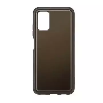 Etui Samsung EF-QA038TB pro Samsung Galaxy A03s A038 měkký průhledný kryt černý/černý