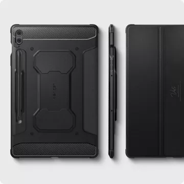 Etui Spigen Rugged Armor „Pro“ pro Samsung Galaxy Tab S9 FE Plus 12.4 X610 / X616B Black