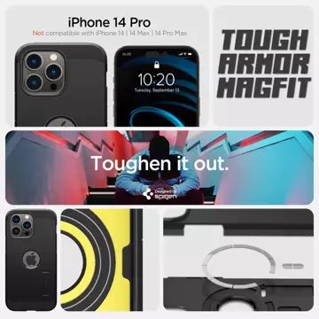 Etui Spigen Tough Armor Mag MagSafe pro Apple iPhone 14 Pro Black