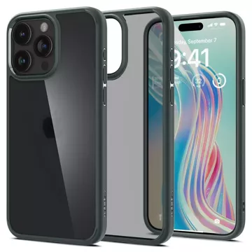 Etui Spigen Ultra Hybrid, mrazově zelená pro iPhone 15 Pro Max