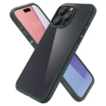 Etui Spigen Ultra Hybrid, mrazově zelená pro iPhone 15 Pro Max