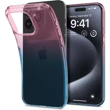 Etui Spigen lLquid Crystal do iPhone 15 Pro gradace růžová