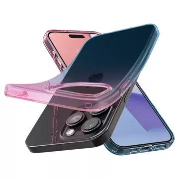 Etui Spigen lLquid Crystal do iPhone 15 Pro gradace růžová