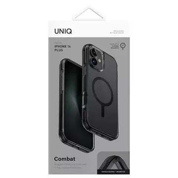 Etui UNIQ Combat pro iPhone 16 Plus 6,7" Magclick Charging Czarny/Carbon Black