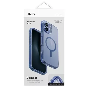 Etui UNIQ Combat pro iPhone 16 Plus 6,7" Magclick Charging Niebieski/Pearl Blue