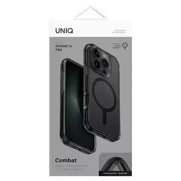 Etui UNIQ Combat pro iPhone 16 Pro 6,3" Magclick Charging Czarny/Carbon Black