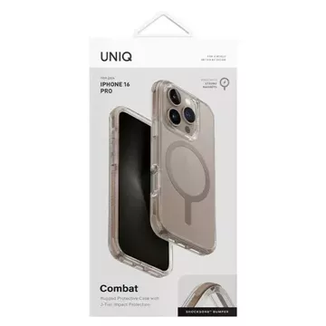 Etui UNIQ Combat pro iPhone 16 Pro 6,3" Magclick Charging Złoty/Taupe Gold