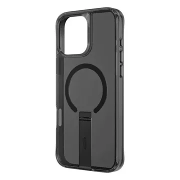 Etui UNIQ Eleva se stojanem Vertica pro iPhone 16 Pro 6,3" černá/uhlově černá