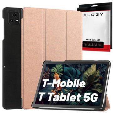 Etui do T-Mobile T Tablet 5G 10,36" obal na tablet Alogy Book Cover Case Rose Gold