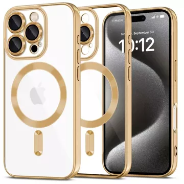 Etui iPhone 16 Pro Max MagFlex MagSafe na telefon Shiny Gold