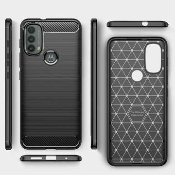 Etui obudowa Alogy Rugged Armor TPU Carbon do Motorola Moto E20/ E30/ E40 Black