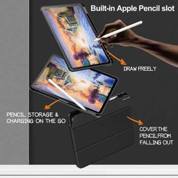 Etui ochronne Infiland Crystal Case Pencil pro Apple iPad Air 4 2020 Black