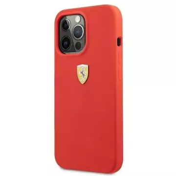 Ferrari FESSIHCP13XRE iPhone 13 Pro Max 6,7" černý/červený pevný silikonový obal