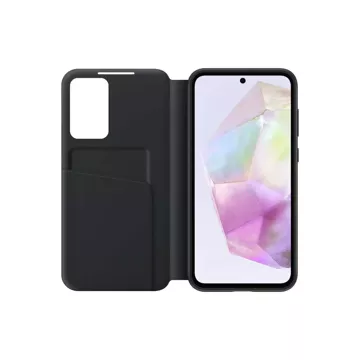 Flipové pouzdro Samsung Smart View Wallet EF-ZA356CBEGWW pro Samsung Galaxy A35 - černé