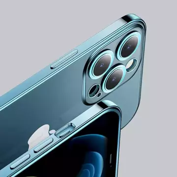 Flipový kryt Joyroom Chery Mirror Case pro iPhone 13 s kovovým rámem modrý (JR-BP907 královská modrá)