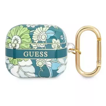 Guess GUA3HHFLN AirPods 3 kryt zielony/green Flower Strap Collection