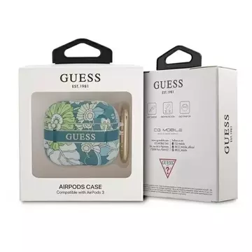 Guess GUA3HHFLN AirPods 3 kryt zielony/green Flower Strap Collection