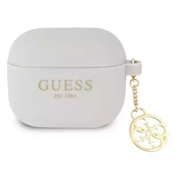 Guess GUA3LSC4EG kryt AirPods 3 szary/grey Silicone Charm 4G Collection